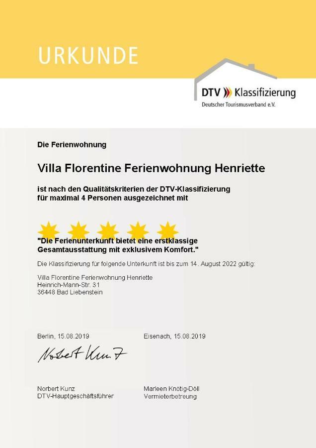Villa Florentine Bad Liebenstein Eksteriør billede